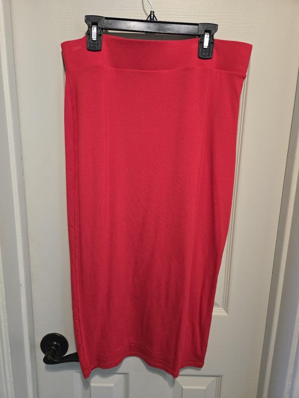 Bar III Midi Pencil Skirt Womens Candy Apple Red Sz Medium